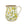 7.9x6.5x7.9' White Ceramic Pitcher Vase with Yellow Lemon Motif