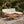 Outdoor L Shape 3pcs Acacia Wood Patio Sofa Set