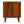 Solid Wood Mini Curved Chestnut Chest, 3-Drawer, Nordic Legs
