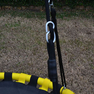 Jumpking JKBK-UFO Backyard 360 Degree Adjustable Height UFO Swing Set, Yellow