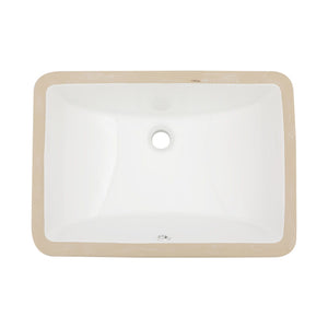 Modern Ceramic Undermount Bathroom Sink With Overflow, High Quality