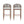 Outdoor Bar Height Metal Frame Counter Stools with Scallop-Shaped Backrest & Water-Resistant Cushions