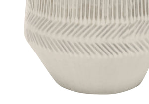Contemporary 33"h Table Lamp with Ivory Shade and Cream Ceramic Base