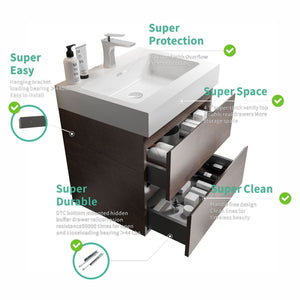 Alice Bathroom Vanity Wall Mounted With Sink