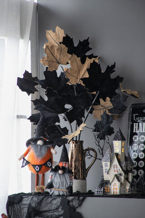 Set of 2, 10.6"H Halloween Gnome Decor