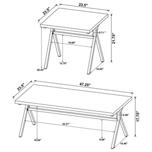 3 Piece Occasional Set, Coffee Table And 2 End Tables - Brown