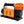 Heavy Duty 12V Air Compressor, Tire Inflator With Pressure Gauge, Compact Size - Black / Orange