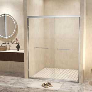 Double Sliding Shower Door With Explosion Proof Film