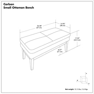 Carlson - Ottoman Bench, Mid Century Design