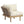 Acacia Wood Outdoor Corner Chair with Rope Back & Weather-Resistant Cushion