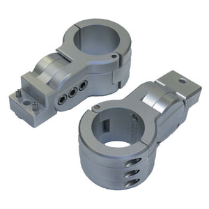 PTM Watersports Board Rack Mounts - 2.38" Pipe Clamp - Titanium Grey