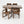5 Piece Outdoor Dining Set with Umbrella Hole and 4 Armrest Chairs