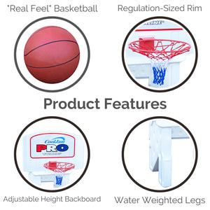 Swimline Cool Jam Pro In-Ground Poolside Basketball Game w/ Adjustable Backboard