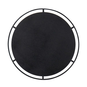 Theodor - Mirror With Industrial Design Round Mirror With Metal Frame For Wall Decor & Entryway Console Lean Against Wall - Black