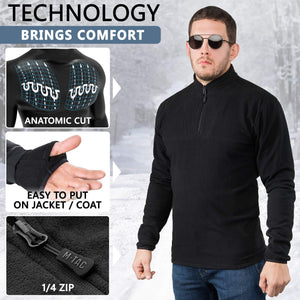M-Tac Delta Fleece Jacket - Tactical Underwear Top Sweater 1/4 Zip - TRAPSKI