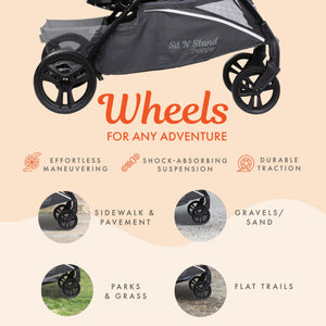 Baby Trend Sit N Stand Baby Double Stroller and 2 Infant Car Seat Combo, Stormy