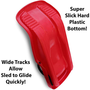 Flexible Flyer Winter Heat Snow Sled w/ Steering and Brakes for Kids and Adults