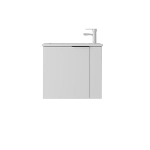 22 Inch Floating Bathroom Vanity with Sink, Soft-Close Door, Ceramic Sink, Plywood