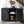 Modern Black Wood Storage Cabinet with Embossed Door