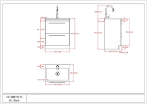Metro - Laundry Cabinet & Faucet And Stainless Steel Sink