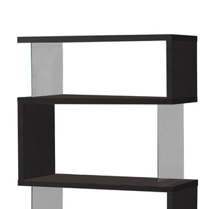 Coaster Home Furniture Asymmetrical Snaking Home Living Room Bookshelf, Black