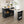 Kitchen Island With Extendable Rotating Table, 4 Drawers & Glass Door Cabinets, Built In Socket - Black