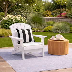 6 Pack Outdoor Pillow Covers (18x18 Inch) - Black/White Striped