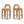 Penny Round Arched Fully Upholstered Counter Stool Set of 2, Golden