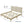 Solid Wood Platform California King Bed With Rattan