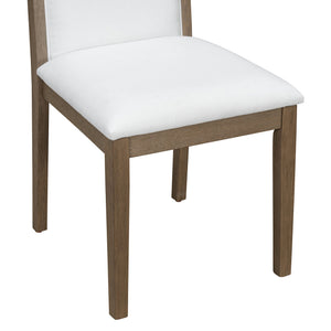 TREXM Vintage Style Dining Chair Set with 4 Upholstered Chairs