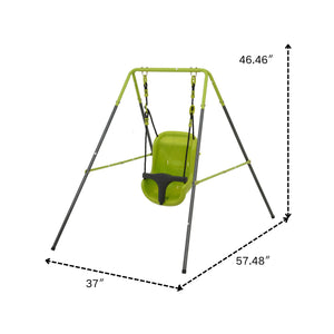 Xns001 Baby Swing With Safety Seat Indoor / Outdoor - Black / Green