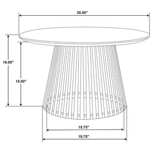 Diana - 2 Piece Round Coffee And End Table Set - Natural