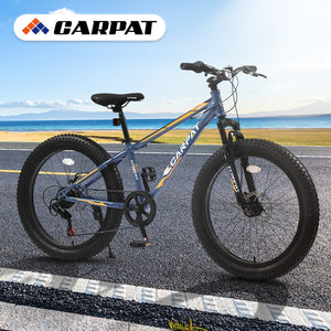Elecony 24 Inch Fat Tire Mountain Bike