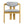 Set of 2 Outdoor Acacia Wood Dining Chairs with Cushions