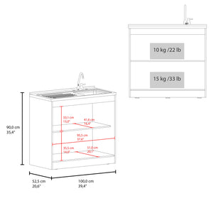 Salento Freestanding Sink, Double Door Cabinet