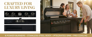 6-Burner 85000 BTU Deluxe Stainless Steel Propane Gas Outdoor Kitchen Grill