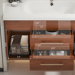 35.4" Mid-century Modern Single Bathroom Vanity