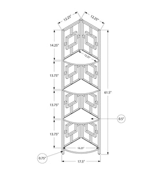 4 Tier Corner Bookshelf - Contemporary & Modern