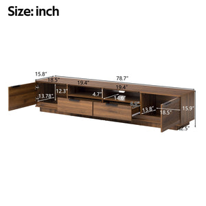 TV Stand Entertainment Center with Deep Drawers, Cable Management & Soft Closing Hinges