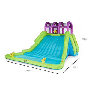 Kahuna Mega Blast Kids Water Park & Comfy Floats Saddle Float Lounger (2 Pack)
