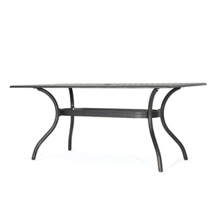 Enchantia Outdoor Rectangular Dining Table with Weave Tabletop and Flared Legs - Copper