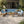 Grenada 8 Seater Acacia Wood Sectional Sofa Set, Teak + Blue