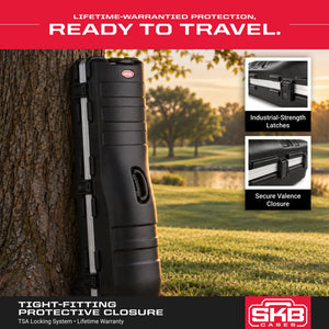 SKB Cases Deluxe ATA Hard Plastic Storage 2 Wheeled Cart Golf Bag Travel Case