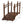 Outsunny - Fir Wood Garden Bridge Arc Walkway With Side Railings, Perfect For Backyards, Gardens, & Streams, Carbonized - Brown