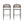 Outdoor Bar Height Metal Frame Counter Stools with Scallop-Shaped Backrest & Water-Resistant Cushions