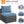 Armless Patio Sofa Set, With UV Resistant Frame And Waterproof Cushions - Blue / Brown