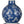 D13x25.7' Blue and White Round Two-Tiered Ceramic Vase Lamp