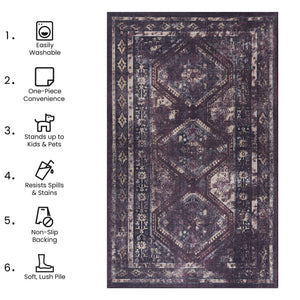 Maval - Trendy Washable Area Rug
