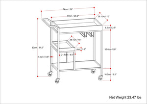 Barnes - Bar Cart - Natural