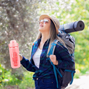 34Oz Glass Water Bottle Sports Water Bottle Motivational Water Bottle Water Intake Tracker Bottle with Straw Time Marker Silicone Sleeve Handle for Gy